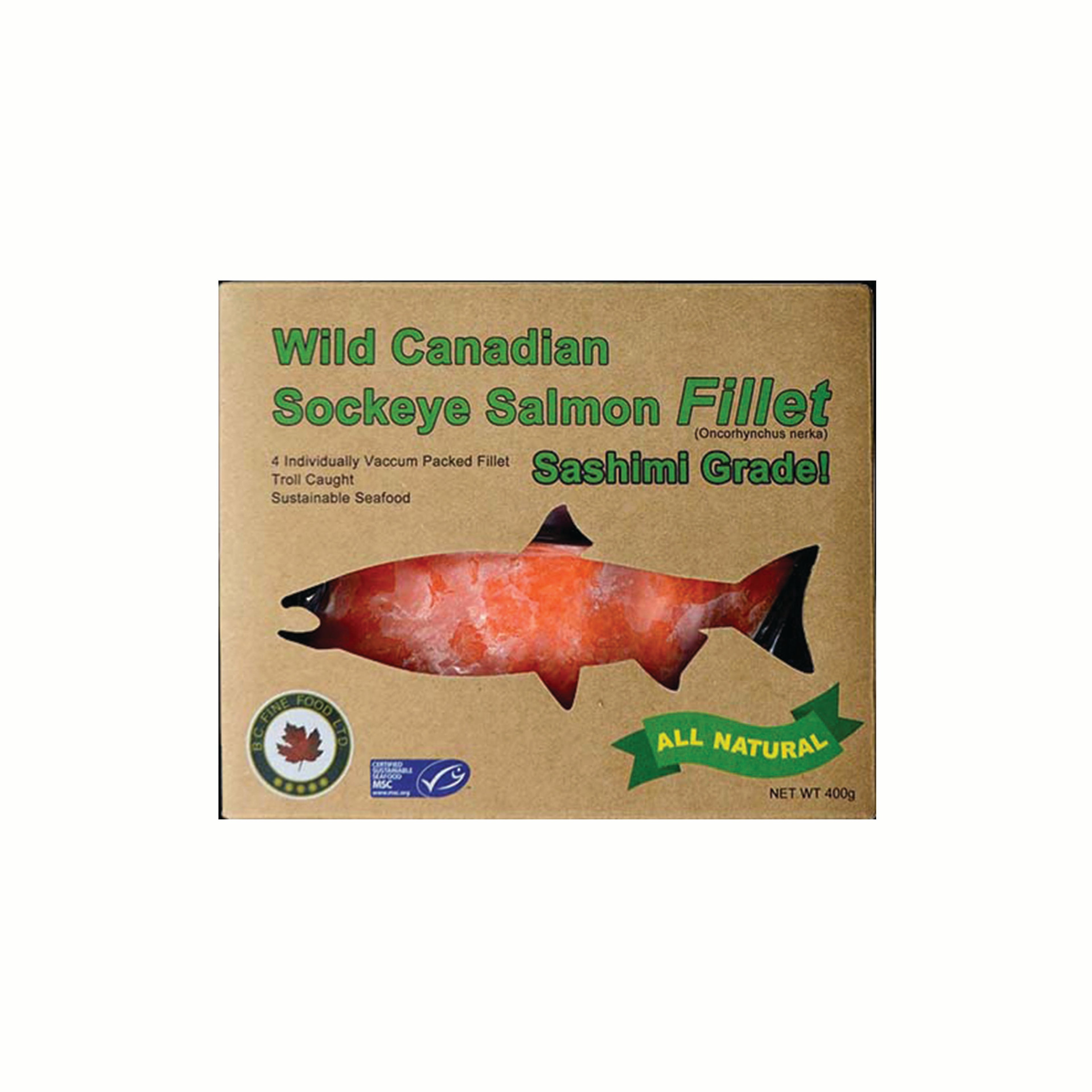 Wild Canadian Sockeye Salmnon Fillet (Sashimi Grade)